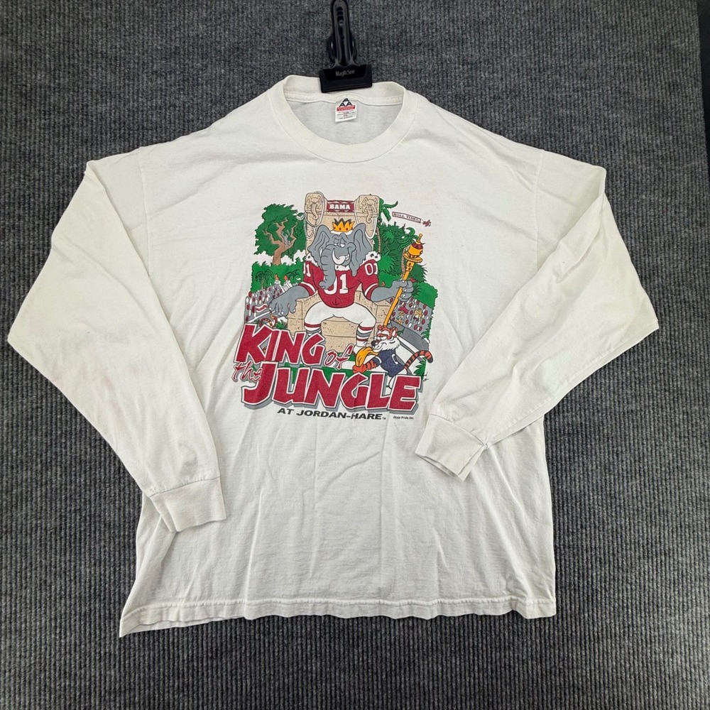 Vintage Alstyle T-Shirt Mens XXL White  Alabama Roll Tide 2001 Long Sleeve
